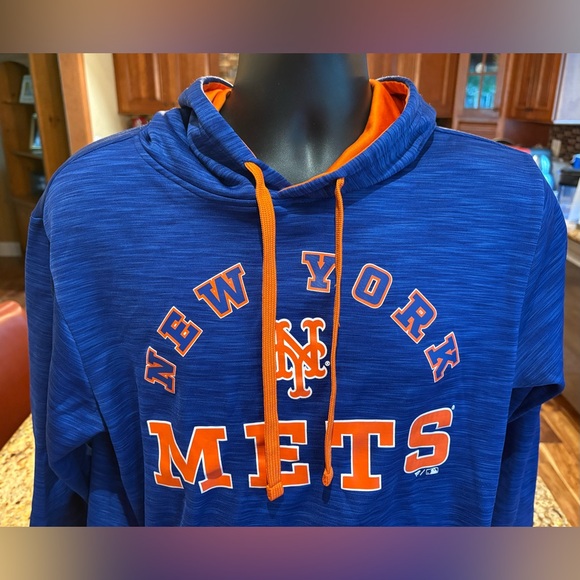 New‎ York Mets men’s MLB Hoodie. Sharp blue/orange w/logos throughout. Medium - Picture 2 of 6